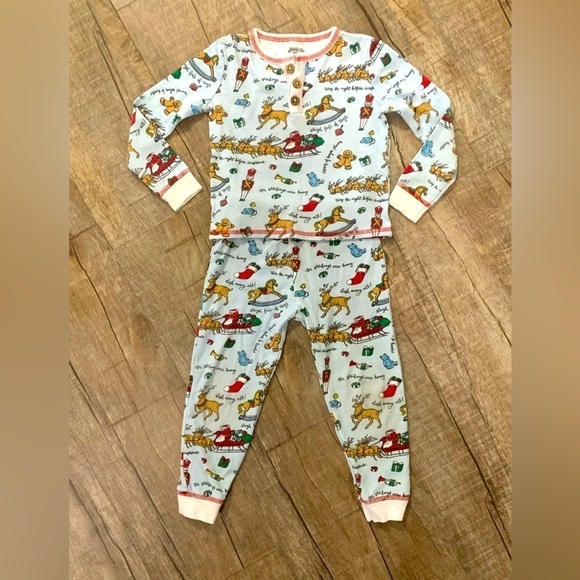 Toddler Mud Pie "Twas the Night Before Christmas" 2 Piece Pajama Set - Picture 1 of 6